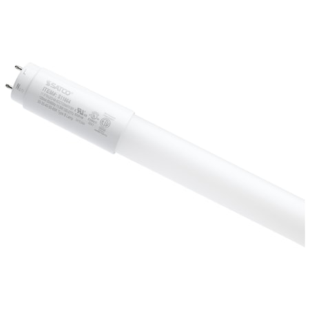 Satco 11.5W T8 LED, 48 Inch, 30K/35K/40K/50K/65K CCT, Medium Base, Type B Ballast Bypass, 120-277V, Frost S11664